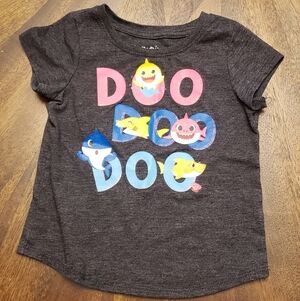 Pinkfong Baby Shark Graphic Tee - Heather Grey Size 18 Month